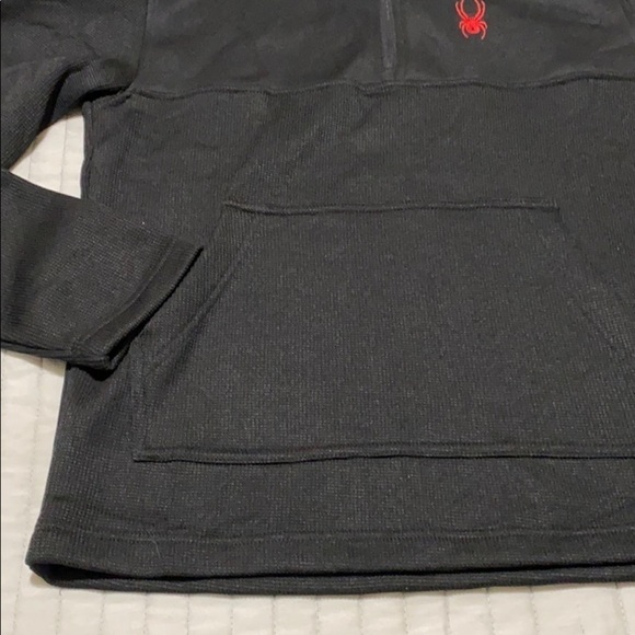 SPYDER black quarter zip hoodie size small - Picture 5 of 12
